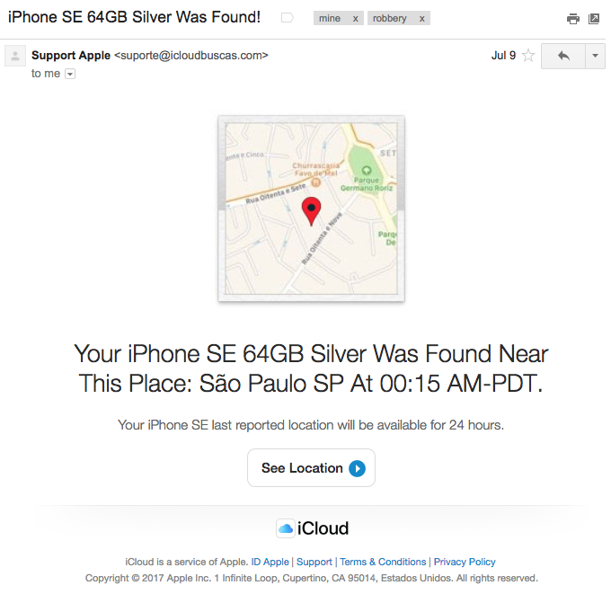 iCloud phishing attempt iCloud phishing email